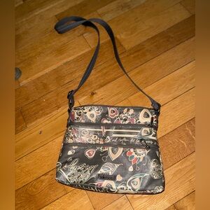 Sakroots Gray Love Song Crossbody Bag
